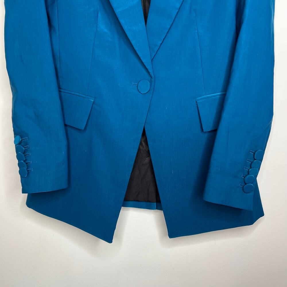 Veronica Beard Long and Lean Blue Hourglass Blazer Jacket Size 2 - Picture 7 of 11
